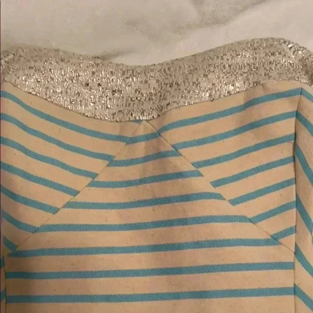 Bayview Stripe Metallic Blue Pulitzer dress Lilly Pulitzer 4 NWT - Picture 3 of 12